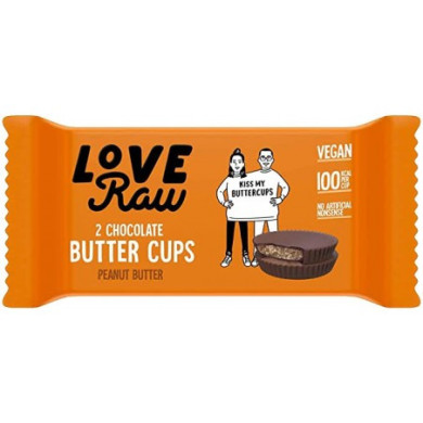 Butter CUPS chocolat et beurre de cacahuètes vegan - Love Raw