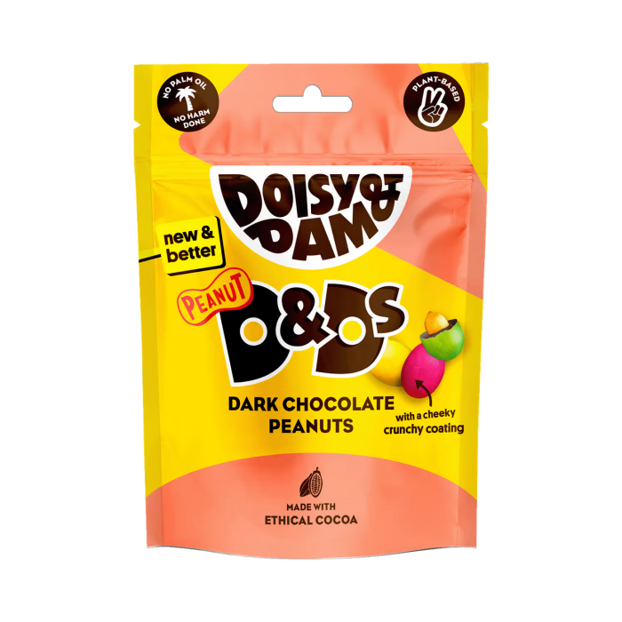 Cacahuetes enrobés de chocolat noir vegan - Doisy & Dam