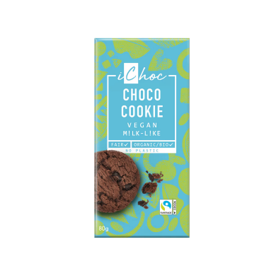Tablette de chocolat bio et vegane - Choco et cookie