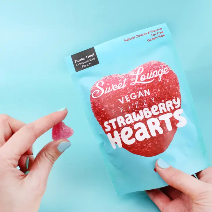 Cœurs à la fraise pétillante a offrir à votre moitié pour la Saint-Valentin ;)