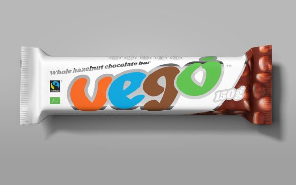 barre vego 150g chocolat noisettes bio et vegan